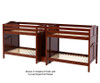 Maxtrix GIGA Quadruple High Bunk Bed with Stairs Full Size Chestnut | Maxtrix Furniture | MX-GIGA-CX