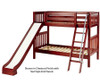 Maxtrix HAPPY Medium Bunk Bed w/ Slide Twin Size Chestnut | Maxtrix Furniture | MX-HAPPY-CX