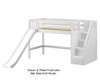 Maxtrix HERO Mid Loft Bed with Stairs and Slide Twin Size Natural | Maxtrix Furniture | MX-HERO-NX