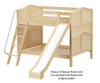 Maxtrix HOORAY Medium Bunk Bed w/ Slide Full Size Natural | Maxtrix Furniture | MX-HOORAY-NX