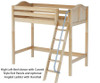 Maxtrix JIBJAB High Loft Bed Twin Size Natural | Maxtrix Furniture | MX-JIBJAB-NX