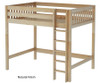 Maxtrix JIBJAB High Loft Bed Twin Size Natural | Maxtrix Furniture | MX-JIBJAB-NX