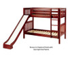 Maxtrix JOLLY Medium Bunk Bed w/ Slide Twin Size White | Maxtrix Furniture | MX-JOLLY-WX