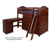 Maxtrix KATCHING Mid Loft Bed w/ Dressers and Desk Twin Size Natural | Maxtrix Furniture | MX-KATCHING1L-NX