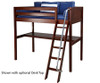 Maxtrix KNOCKOUT High Loft Bed Twin Size Chestnut | Maxtrix Furniture | MX-KNOCKOUT-CX
