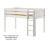 Maxtrix LOW RIDER Low Loft Bed Twin Size White | Maxtrix Furniture | MX-LOWRIDER-WX