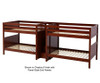 Maxtrix META Quadruple Medium Bunk Bed with Stairs Full Size Natural | Maxtrix Furniture | MX-META-NX