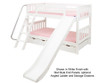 Maxtrix SMILE Low Bunk Bed w/ Slide Twin Size White | Maxtrix Furniture | MX-SMILE-WX