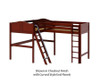 Maxtrix SUMMIT Corner High Loft Bed Full Size Chestnut | Maxtrix Furniture | MX-SUMMIT-CX