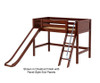 Maxtrix SWEET Mid Loft Bed with Slide Twin Size Chestnut | 26569 | MX-SWEET-CX