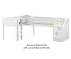 Maxtrix TANDEM Corner Low Loft Bed Twin Size White | Maxtrix Furniture | MX-TANDEM-WX