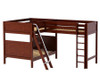 Maxtrix TRIPLET Corner Loft Bunk Bed Full Size Chestnut | Maxtrix Furniture | MX-TRIPLET-CX