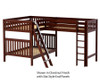 Maxtrix TRIPLET Corner Loft Bunk Bed Full Size Chestnut | 26603 | MX-TRIPLET-CX