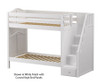 Maxtrix WOPPER High Bunk Bed with Stairs Twin Size White | Maxtrix Furniture | MX-WOPPER-WX