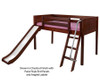 Maxtrix WOW Low Loft Bed with Slide Twin Size Natural | Maxtrix Furniture | MX-WOW-NX