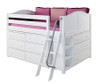 Maxtrix XL Low Loft Bed w/ Dressers Full Size White | Maxtrix Furniture | MX-XL3-WX