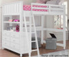 Lakehouse Loft Bed Full White | NE Kids | NE1045