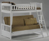 Spice Twin over Futon Bunk Bed White | New Energy Furniture | SPICE-FB-W