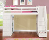Allen House  Loft Bed with Stairs Twin Size White