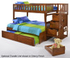 Crestwood Bunk Bed with Stairs Medium Oak