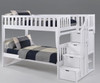 Crestwood Bunk Bed with Stairs White