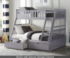 Stanford Twin over Full Bunk Bed Gray