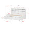 Casper Twin Size Bookcase Daybed - White