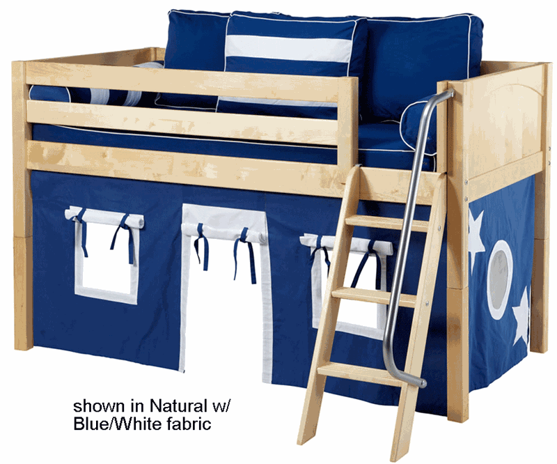 Amherst Low Loft Bed Antique Grey 790AAG Donco Trading Kids Low