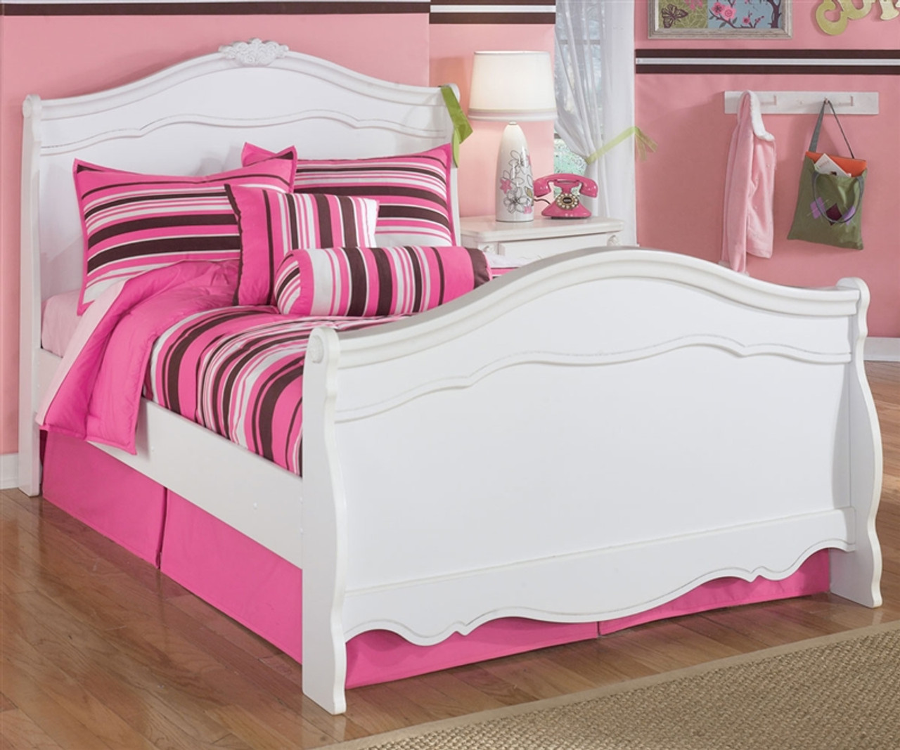 Ashley Furniture Exquisite Full Size Sleigh Bed Kids Exquisite Full Size Sleigh Bed In White Finish Ashley Kids Furniture Exquisite Collection B188
