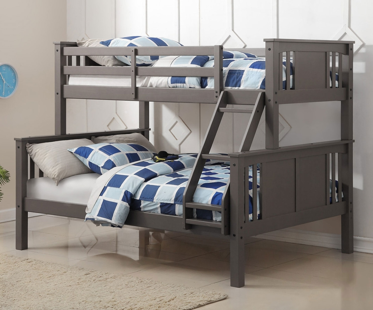 Donco Trading Princeton Twin over Full Bunk Bed 318TFSG Solid wood