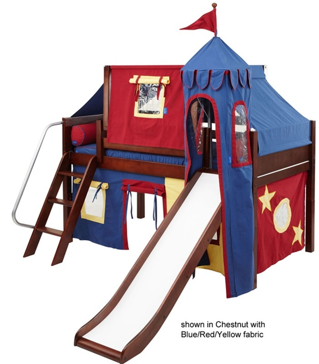 strawberry マットレス Maxtrix Low Loft Bed w/ Top Tent & Slide 2 | Shop Kids