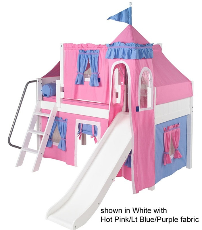 Maxtrix Low Loft Bed w/ Top Tent & Slide 2 - Thumbnail 4