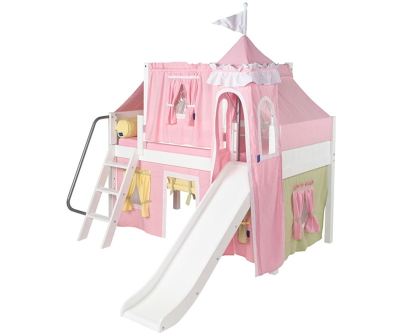 Maxtrix Low Loft Bed w/ Top Tent & Slide 2