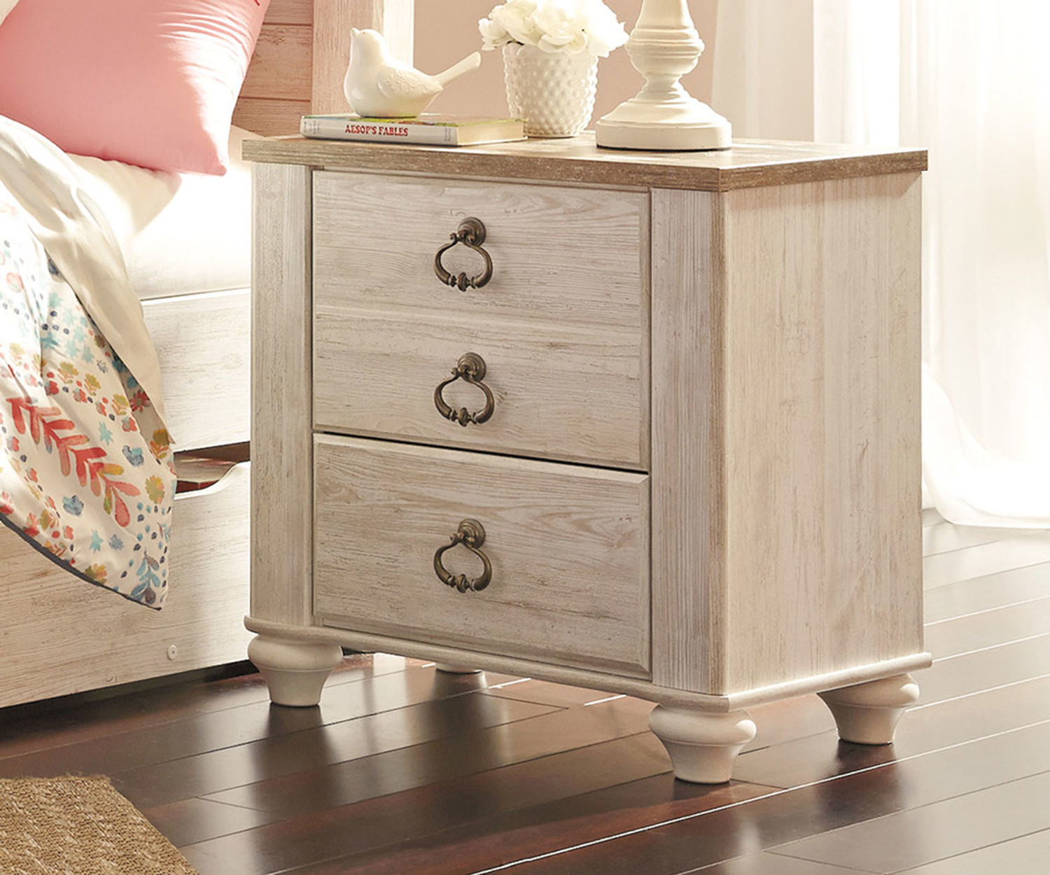 Willowton Two Drawer Nightstand