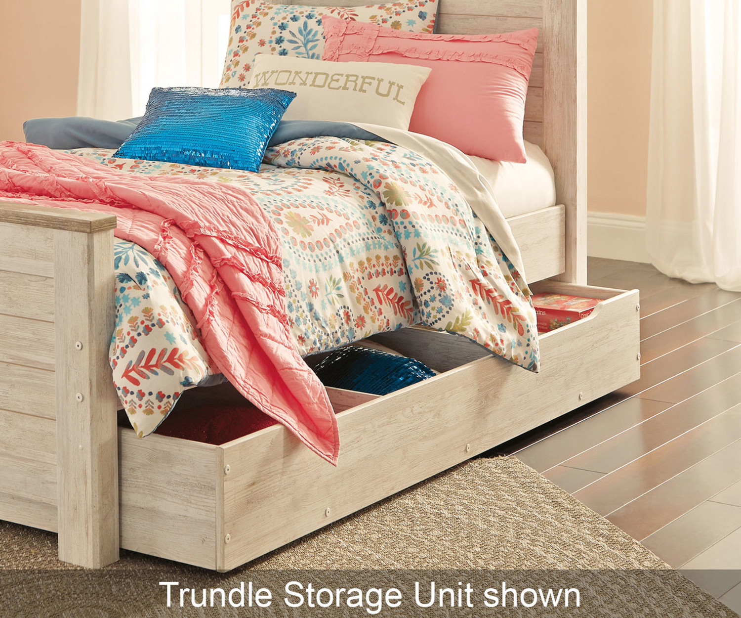 Willowton full panel bed clearance with storage