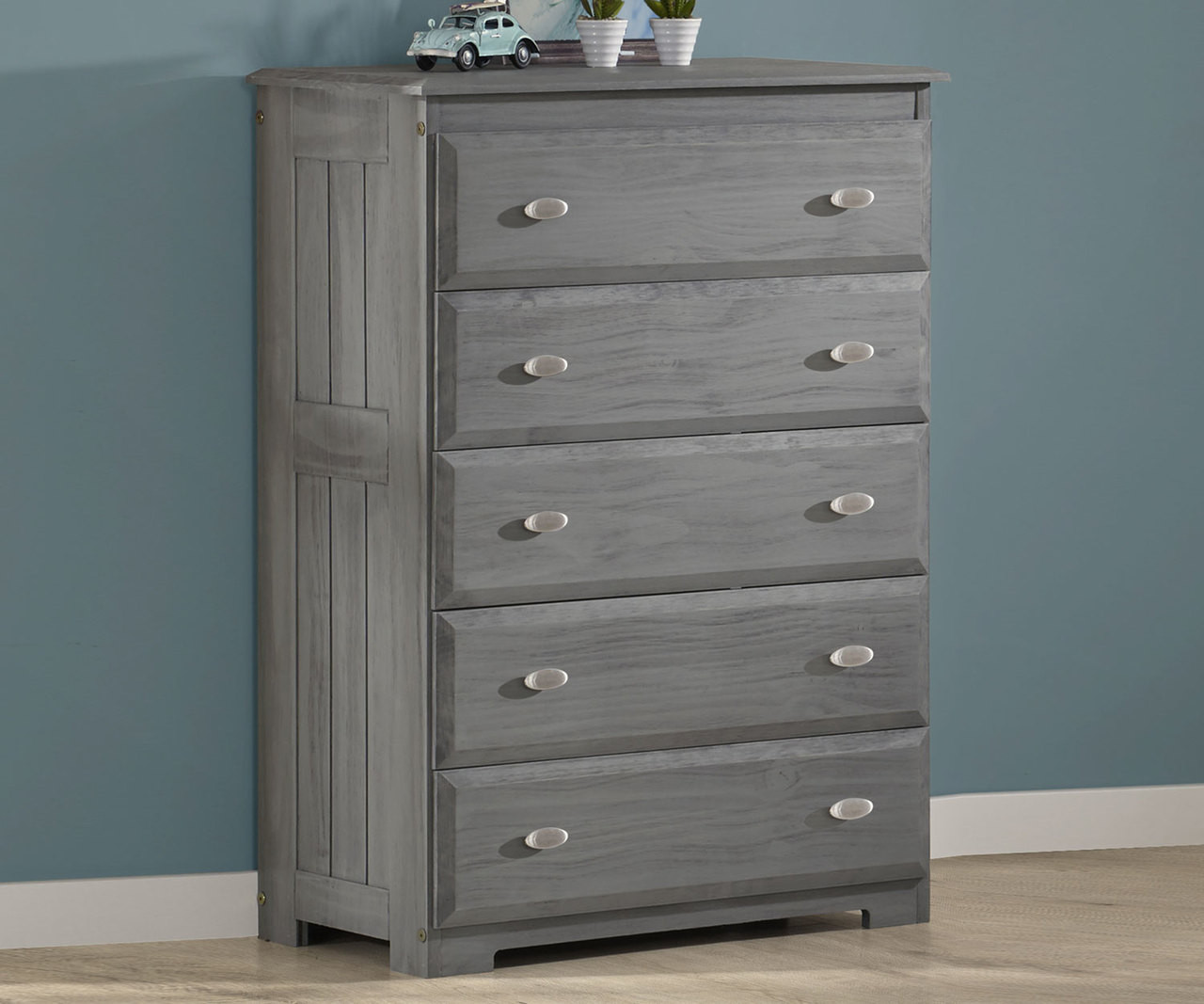 5 drawer dresser grey Rustic 5 Drawer Dresser – Plank+Beam main image 1