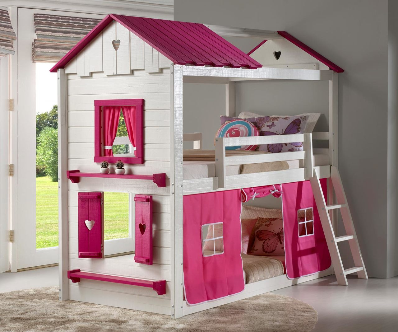 Pink Bunk Bed Designs For Girls Pink Kid Bed SOPHIE Charm Kids Bed