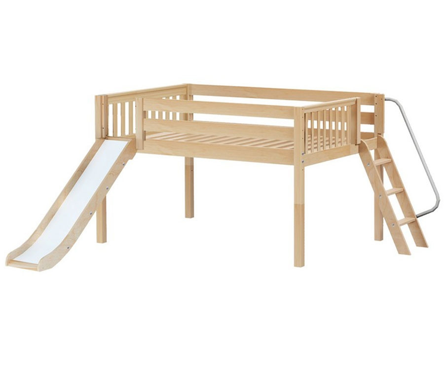 Full Size Beachem Low Loft Bed in Grey Finish 2018FGTT Donco Trading