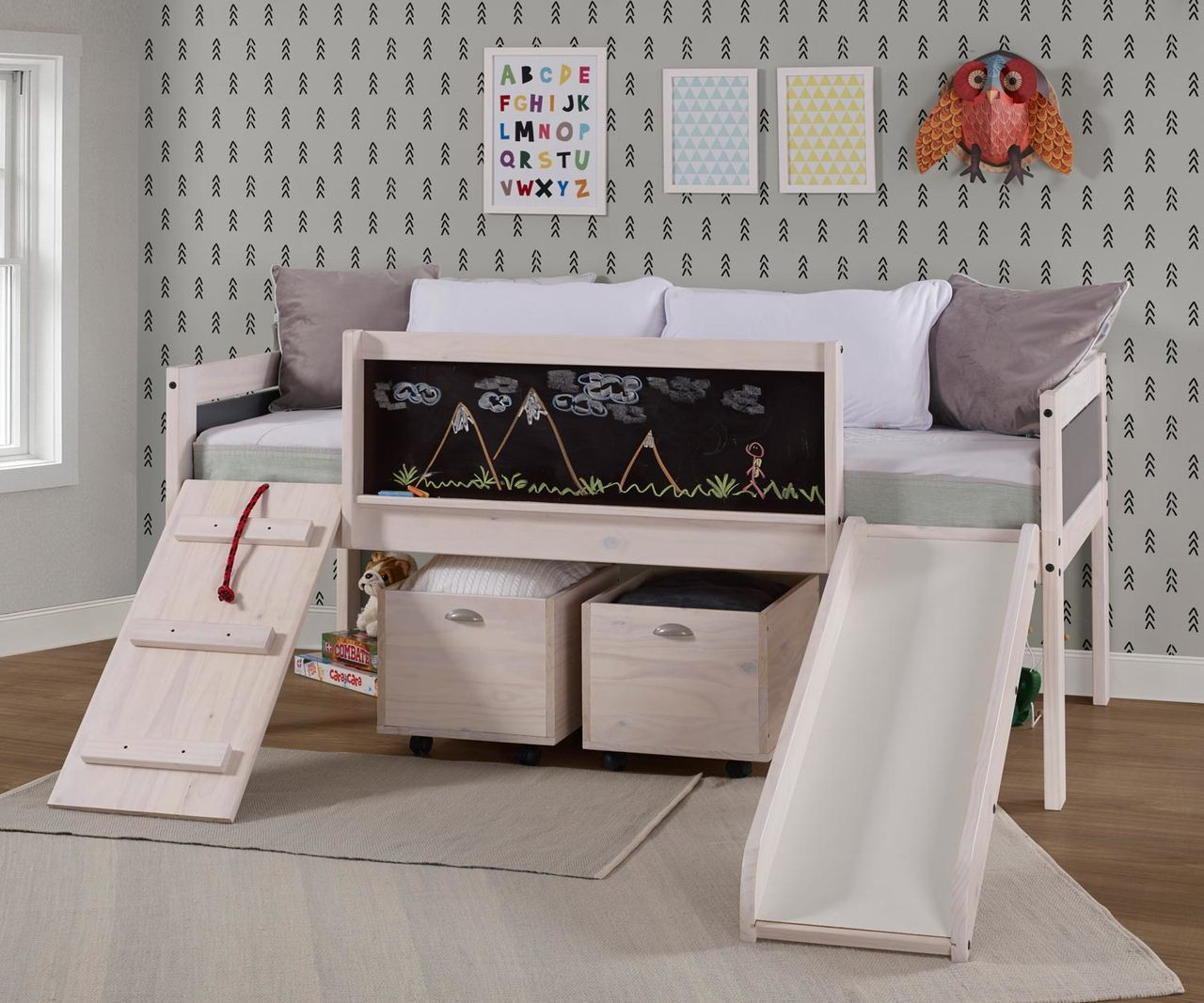 Sweet Dreams Low Loft Bed 1830TLWG Donco Trading Kids Low Loft Bed