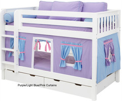Bunk Bed Curtains Purple, Light Blue & Hot Pink | Maxtrix | MX3220-027