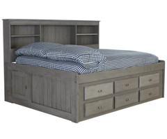 Westport Gray Full Size Bookcase Captain's Day Bed