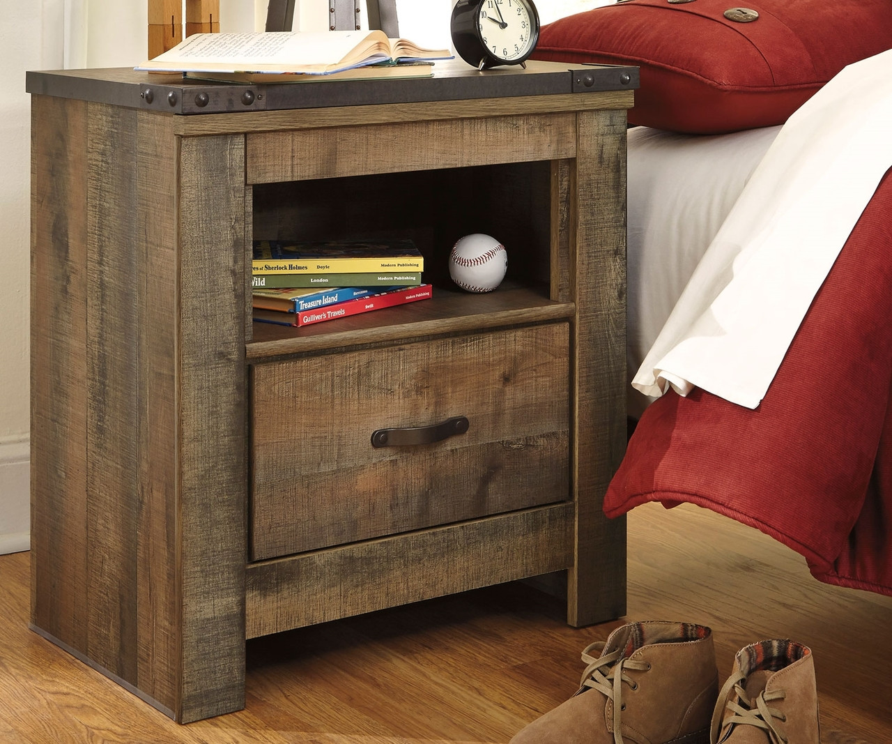 Trinell Low Loft Bed with Loft Caster Bed KFW