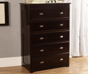 Espresso 5 Drawer Chest | Discovery World | DWF2955