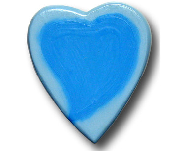 Blue Water Color Heart Drawer Pull | One World | OW-Heart-BWC