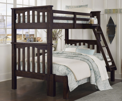 Everglades Harper Twin over Full Size Bunk Bed Espresso | NE Kids Furniture | NE11055