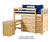 Maxtrix BLING Mid Loft Bed w/ Dressers and Desk Twin Size Chestnut | Maxtrix Furniture | MX-BLING1L-CX
