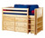 Maxtrix BOX Low Loft Bed w/ Dresser & Bookcase Twin Size Natural | Maxtrix Furniture | MX-BOX2-NX