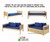 Maxtrix FANTASTIC Castle Low Loft Bed with Slide Full Size Natural | Maxtrix Furniture | MX-FANTASTIC21-NX