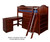 Maxtrix KATCHING Mid Loft Bed w/ Storage and Desk Twin Size Natural | Maxtrix Furniture | MX-KATCHING3L-NX
