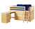 Maxtrix KICKS Low Loft Bed w/ Dressers & Desk Twin Size Natural | Maxtrix Furniture | MX-KICKS1L-NX
